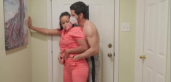  Big ass Latina nurse gets home to a good fucking after a long shift at the hospital